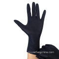 Черные 100 шт. Одноразовые нитрильные перчатки для медицинских